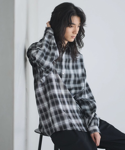 CRAFT STANDARD BOUTIQUE(クラフトスタンダードブティック)の「オンブレーチェックシャツ(シャツ/ブラウス・メンズ・ブラック/ベージュ/ブラウン・L/M/S)」の16枚目の写真