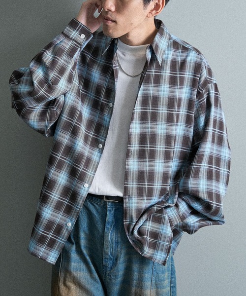 CRAFT STANDARD BOUTIQUE(クラフトスタンダードブティック)の「オンブレーチェックシャツ(シャツ/ブラウス・メンズ・ブラック/ベージュ/ブラウン・L/M/S)」の20枚目の写真