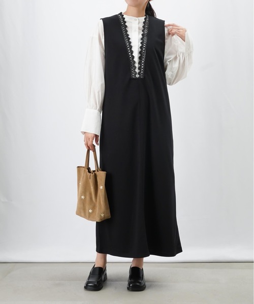 LC/LLL レース衿ジャンパースカート（ジャンパースカート）｜LUCA/LADY