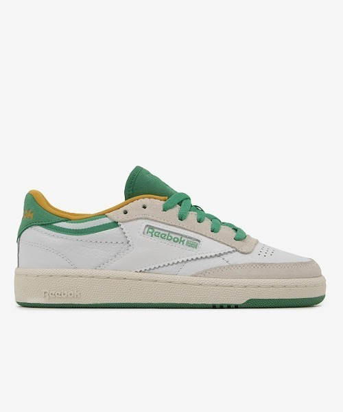 Reebok(リーボック)の「クラブシー 85 / CLUB C 85(スニーカー・メンズ・ホワイト×レッド/ホワイト×グリーン・22.5cm/23.0cm/23.5cm/24.5cm/24.0cm/25.0cm/25.5cm/26.0cm/26.5cm/27.0cm/27.5cm/28.0cm/28.5cm/29.0cm/30.0cm)」の1枚目の写真
