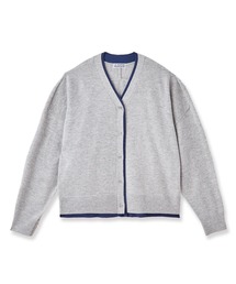 LA MARINE FRANCAISE（マリン フランセーズ）の「Ｖネックバイカラーカーディガン（ニット/セーター）」