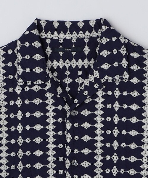 SHIPS（シップス）の「SHIPS: エンブロイダリー オープンカラー ロングスリーブ シャツ（シャツ/ブラウス・メンズ・ブラウン/ベージュ/ネイビー・MEDIUM/LARGE/X-LARGE）」の13枚目の写真