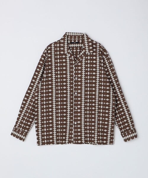 SHIPS（シップス）の「SHIPS: エンブロイダリー オープンカラー ロングスリーブ シャツ（シャツ/ブラウス・メンズ・ブラウン/ベージュ/ネイビー・MEDIUM/LARGE/X-LARGE）」の5枚目の写真