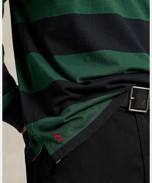 ビッグ フィット ストライプド ジャージー ラグビー シャツ（その他