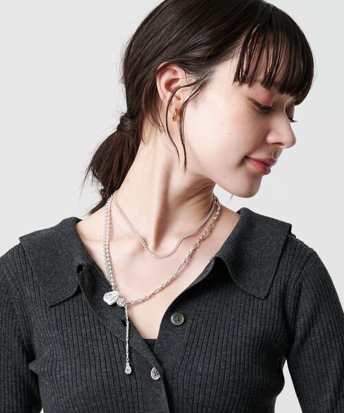 Soierie(ソワリー)の「<Soierie>Rose layered ネックレス(ネックレス・レディース・シルバー・FREE)」の7枚目の写真