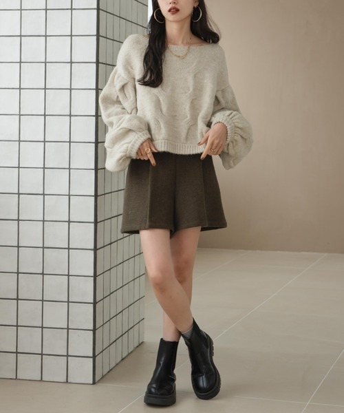 hinari タックショートパンツ hinari（ヒナリ）の「タックショートパンツ（その他パンツ）」 - WEAR