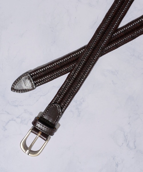 SADDLERS（サドラーズ）の「【Saddler's/サドラーズ】25mm幅エラスティックレザーメッシュベルト（ベルト・メンズ・ブラック/ダークブラウン/ネイビー・SMALL/MEDIUM/LARGE/X-LARGE）」の5枚目の写真