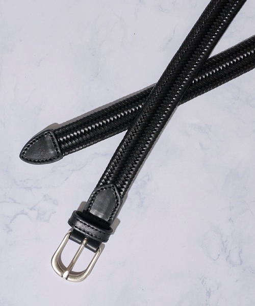 SADDLERS（サドラーズ）の「【Saddler's/サドラーズ】25mm幅エラスティックレザーメッシュベルト（ベルト・メンズ・ブラック/ダークブラウン/ネイビー・SMALL/MEDIUM/LARGE/X-LARGE）」の4枚目の写真