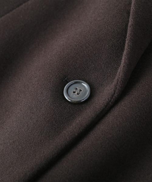 チェスターコート ウール混 ダークブラウン（チェスターコート