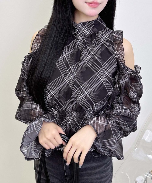 セール】2Wayリボン肩あきブラウス（シャツ/ブラウス）｜INGNI（イング