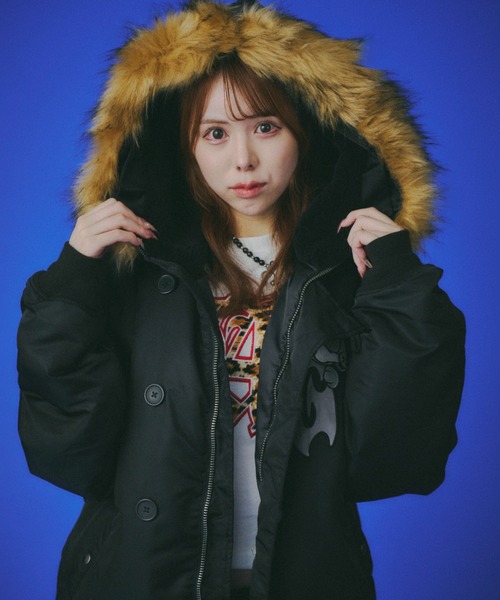 GALFY】犬2B”改” / 【ガルフィー】フェイクファーフードミリタリー