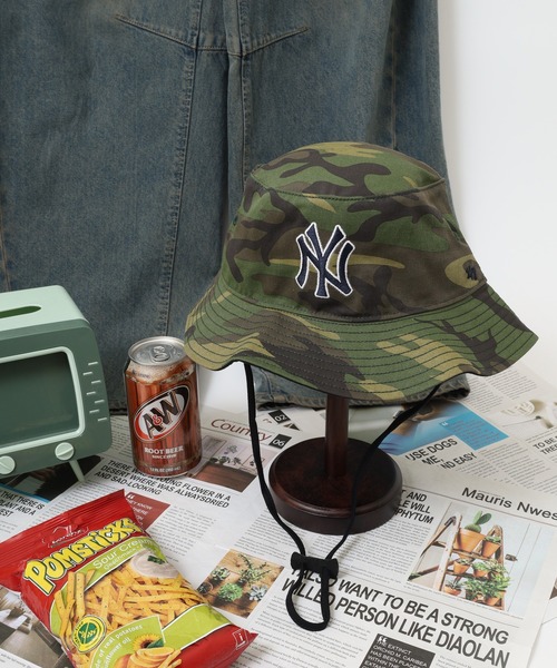 '47（フォーティーセブン）の「MLB公認 ’47BRAND 刺繍 バケットハット カモフラージュ（ハット・レディース・B/A/C/ネイビー・FREE）」の2枚目の写真