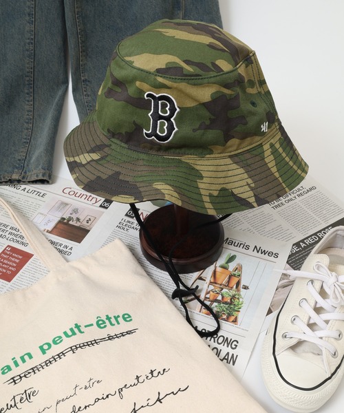 '47（フォーティーセブン）の「MLB公認 ’47BRAND 刺繍 バケットハット カモフラージュ（ハット・レディース・B/A/C/ネイビー・FREE）」の4枚目の写真