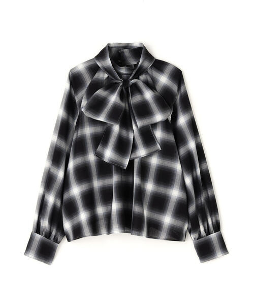 NATURAL BEAUTY BASIC（ナチュラルビューティーベーシック）の「◇チェックボウタイブラウス（シャツ/ブラウス・レディース・ブルー系その他6/ブラック系その他・FREE）」の3枚目の写真