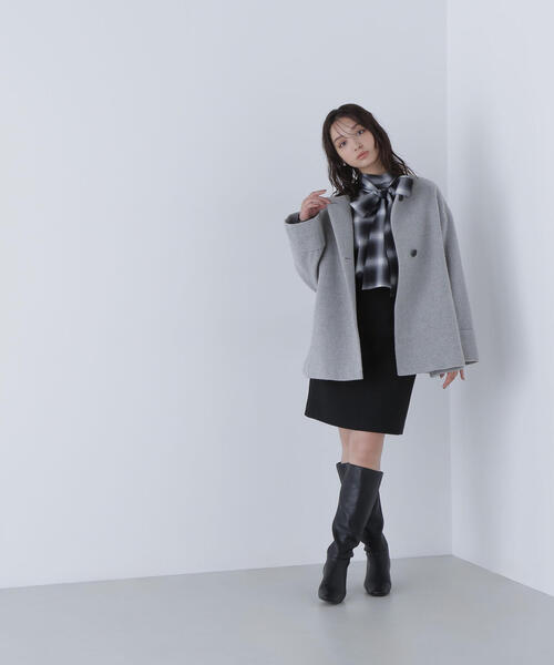 NATURAL BEAUTY BASIC（ナチュラルビューティーベーシック）の「◇チェックボウタイブラウス（シャツ/ブラウス・レディース・ブルー系その他6/ブラック系その他・FREE）」の10枚目の写真