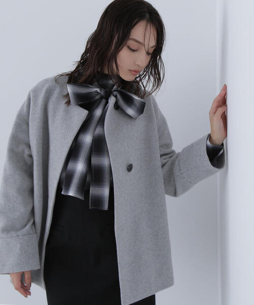 NATURAL BEAUTY BASIC（ナチュラルビューティーベーシック）の「◇チェックボウタイブラウス（シャツ/ブラウス・レディース・ブルー系その他6/ブラック系その他・FREE）」の11枚目の写真