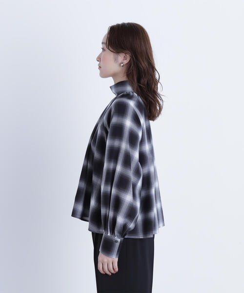 NATURAL BEAUTY BASIC（ナチュラルビューティーベーシック）の「◇チェックボウタイブラウス（シャツ/ブラウス・レディース・ブルー系その他6/ブラック系その他・FREE）」の17枚目の写真