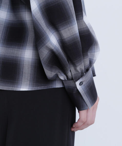 NATURAL BEAUTY BASIC（ナチュラルビューティーベーシック）の「◇チェックボウタイブラウス（シャツ/ブラウス・レディース・ブルー系その他6/ブラック系その他・FREE）」の21枚目の写真