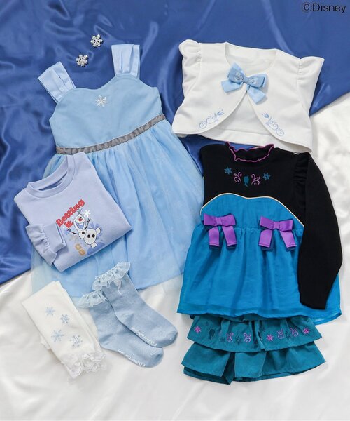 Disney(ディズニー)の「お花・雪柄裾レースレギンス(レギンス/スパッツ・キッズ・グレー/ラベンダー/アイボリー・90/140/120/110/100)」の5枚目の写真
