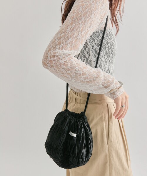 mystic（ミスティック）の「シャーリングサテンホイップBAG（トートバッグ・レディース・ピンク/ブラック・ONE SIZE）」の2枚目の写真