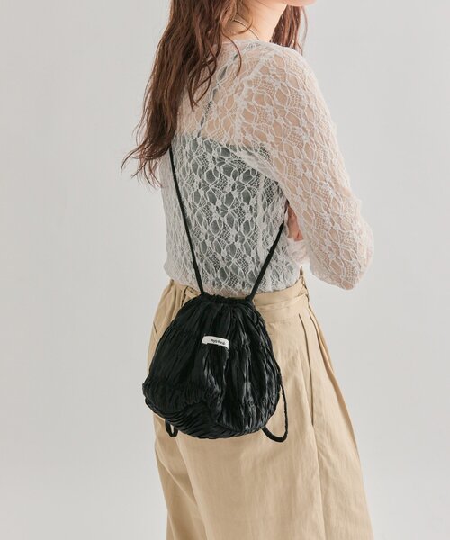 mystic（ミスティック）の「シャーリングサテンホイップBAG（トートバッグ・レディース・ピンク/ブラック・ONE SIZE）」の7枚目の写真