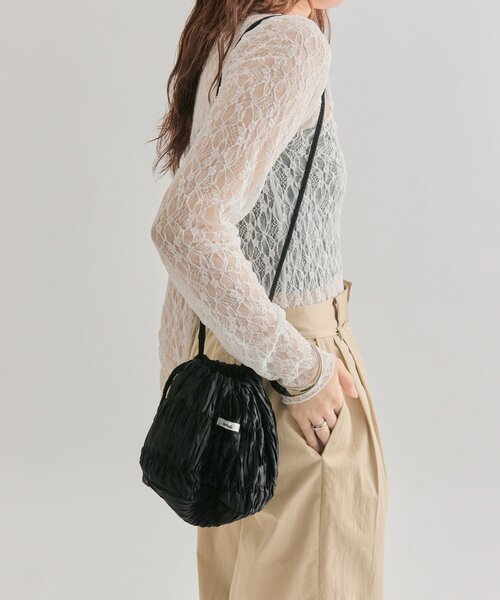 mystic（ミスティック）の「シャーリングサテンホイップBAG（トートバッグ・レディース・ピンク/ブラック・ONE SIZE）」の8枚目の写真