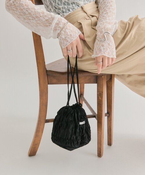 mystic（ミスティック）の「シャーリングサテンホイップBAG（トートバッグ・レディース・ピンク/ブラック・ONE SIZE）」の9枚目の写真