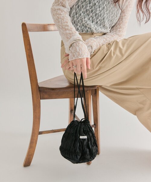 mystic（ミスティック）の「シャーリングサテンホイップBAG（トートバッグ・レディース・ピンク/ブラック・ONE SIZE）」の10枚目の写真