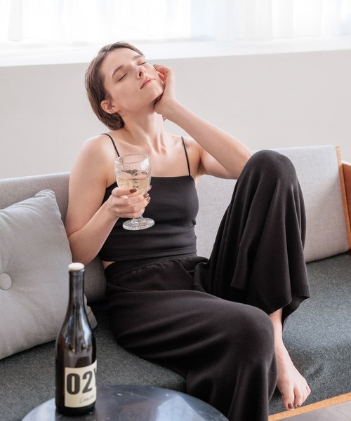 bijorie（ビジュリィ）の「【bijorie】ニットパンツ（ルームウェア/パジャマ・レディース・チャコール/キャメル/アイボリー・FREE）」の7枚目の写真