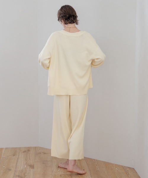 bijorie（ビジュリィ）の「【bijorie】ニットパンツ（ルームウェア/パジャマ・レディース・チャコール/キャメル/アイボリー・FREE）」の9枚目の写真