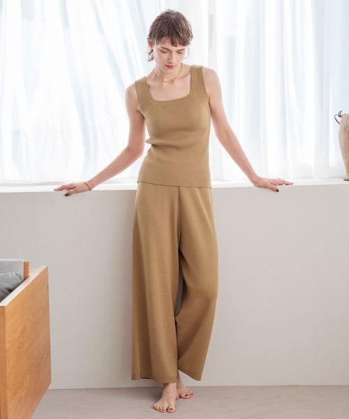 bijorie（ビジュリィ）の「【bijorie】ニットパンツ（ルームウェア/パジャマ・レディース・チャコール/キャメル/アイボリー・FREE）」の17枚目の写真