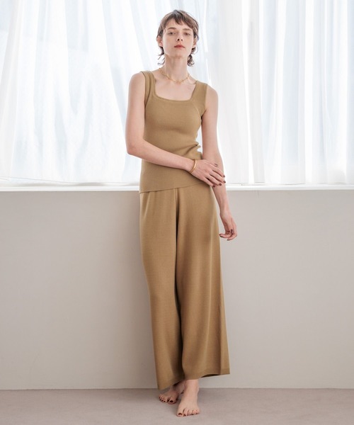 bijorie（ビジュリィ）の「【bijorie】ニットパンツ（ルームウェア/パジャマ・レディース・チャコール/キャメル/アイボリー・FREE）」の12枚目の写真