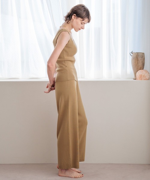 bijorie（ビジュリィ）の「【bijorie】ニットパンツ（ルームウェア/パジャマ・レディース・チャコール/キャメル/アイボリー・FREE）」の16枚目の写真