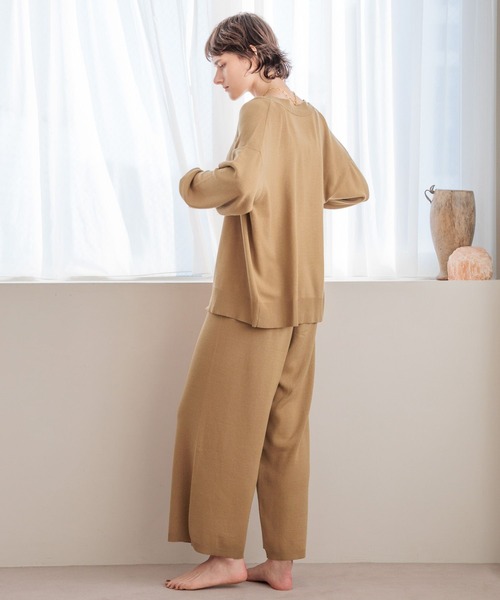 bijorie（ビジュリィ）の「【bijorie】ニットパンツ（ルームウェア/パジャマ・レディース・チャコール/キャメル/アイボリー・FREE）」の18枚目の写真