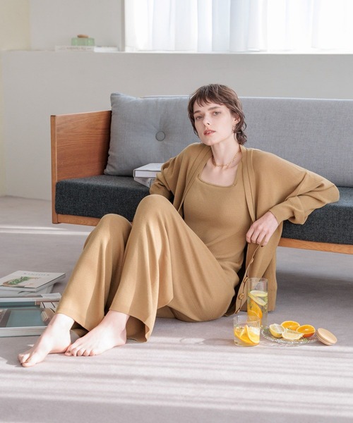 bijorie（ビジュリィ）の「【bijorie】ニットパンツ（ルームウェア/パジャマ・レディース・チャコール/キャメル/アイボリー・FREE）」の19枚目の写真