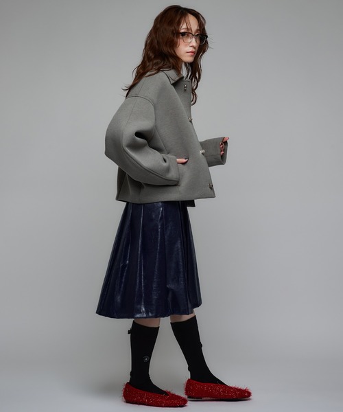 Narcissus（ナルシス）の「【Original Design】ボンディングジャケット/裏地カラー/モード《動画あり》（ブルゾン・レディース・ブラック/グレー・FREE）」の18枚目の写真