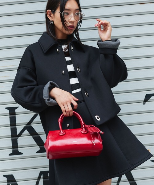 Narcissus（ナルシス）の「【Original Design】ボンディングジャケット/裏地カラー/モード《動画あり》（ブルゾン・レディース・ブラック/グレー・FREE）」の20枚目の写真