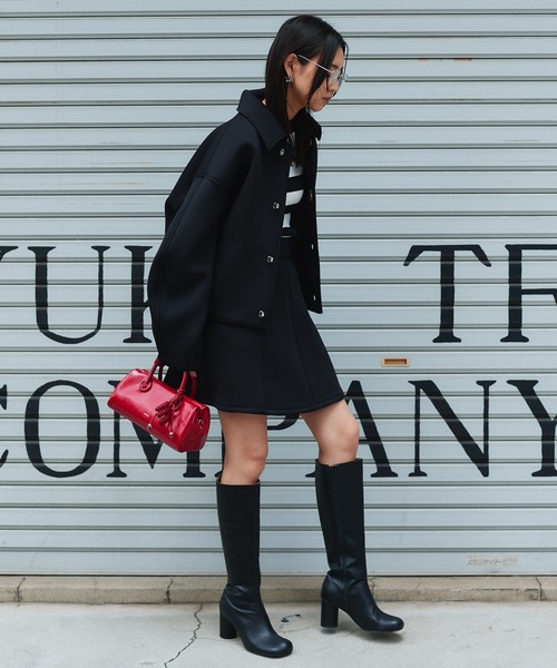 Narcissus（ナルシス）の「【Original Design】ボンディングジャケット/裏地カラー/モード《動画あり》（ブルゾン・レディース・ブラック/グレー・FREE）」の22枚目の写真