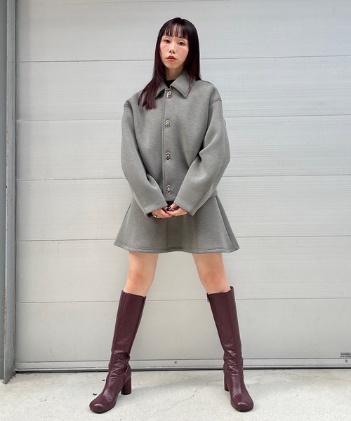 Narcissus（ナルシス）の「【Original Design】ボンディングジャケット/裏地カラー/モード《動画あり》（ブルゾン・レディース・ブラック/グレー・FREE）」の15枚目の写真