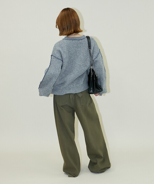 PUBLUX(パブリュクス)の「PUBLUX/パブリュクス ローピングニット 限定展開(ニット/セーター・レディース・オレンジ/グレー/ブルー・フリ-)」の9枚目の写真