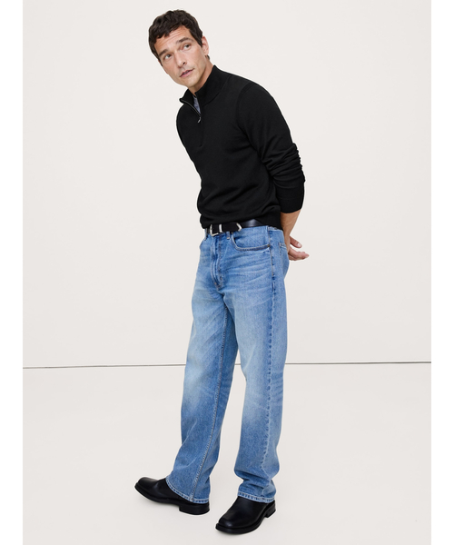 Banana Republic（バナナリパブリック）の「メリノ ハーフジッパーセーター（ニット/セーター・メンズ・ブラック/ネイビー・M/XL/L/S）」の7枚目の写真