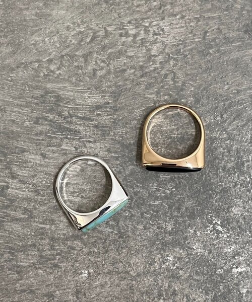 SHENERY（シーナリー）の「ストーンリング（リング・レディース・ブルー/ブラック・FREE）」の4枚目の写真