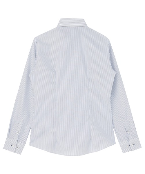 TOKYO SHIRTS(トウキョウシャツ)の「【超形態安定】 形態安定ノンアイロン スキッパー 長袖ビジネスワイシャツ(ビジネスシャツ・レディース・ブルー・XL/S/M/L/LL)」の2枚目の写真
