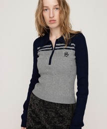 【限定カラーあり】CABLE COLLAR KNIT TOPS ケーブル カラー ニット トップス 秋服 冬服