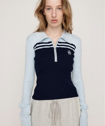 【限定カラーあり】CABLE COLLAR KNIT TOPS ケーブル カラー ニット トップス 秋服 冬服