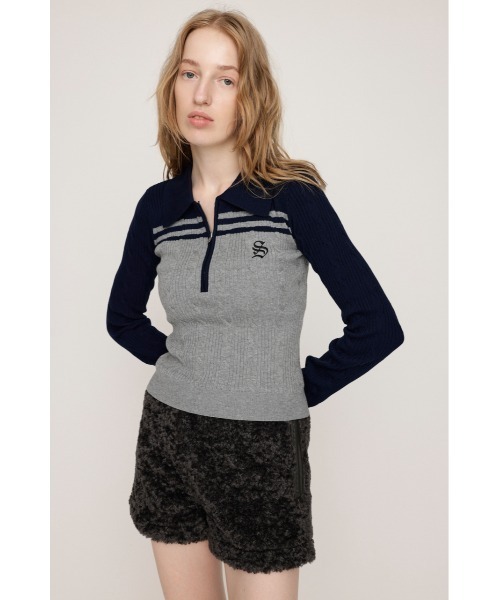 限定カラーあり】CABLE COLLAR KNIT TOPS ケーブル カラー ニット