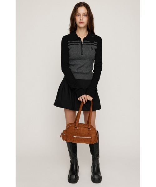 SLY(スライ)の「【限定カラーあり】CABLE COLLAR KNIT TOPS ケーブル カラー ニット トップス 秋服 冬服(ニット/セーター・レディース・ブラック/ライトブルー/イエロー/ネイビー/ブラウン・FREE)」の21枚目の写真