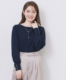 index | ボートネックケーブルニット【洗濯機OK/抗ピル】(ニット/セーター)