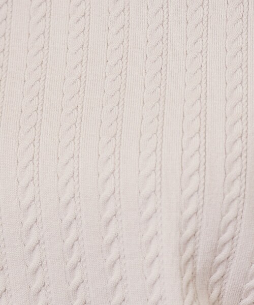 index（インデックス）の「ボートネックケーブルニット【洗濯機OK/抗ピル】（ニット/セーター・レディース・ナチュラル/ブルー/ピンク/ネイビー・36/34/40/38/42）」の11枚目の写真