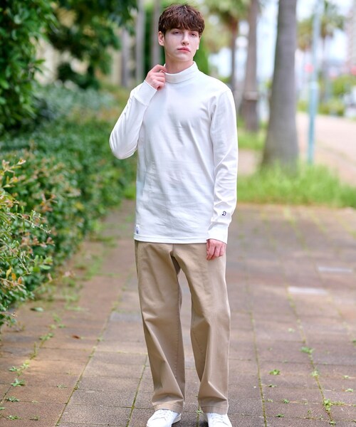 DRESSTERIOR(ドレステリア)の「ハイグレード オフタートルカットソー(Tシャツ/カットソー・メンズ・ホワイト/ブラック・90/92/91/94)」の3枚目の写真